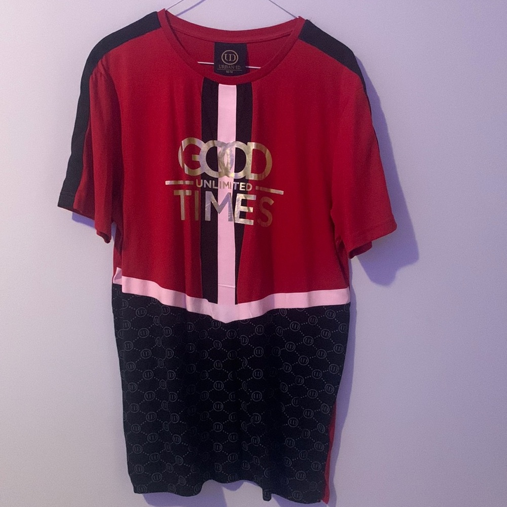 URBAN  ID RED GOOD UNLIMITED TIMES T-SHIRT US M